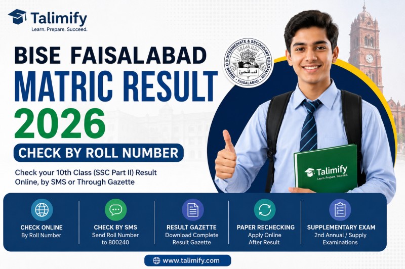 BISE Faisalabad Matric Result 2026 Check by Roll Number - Talimify Blog