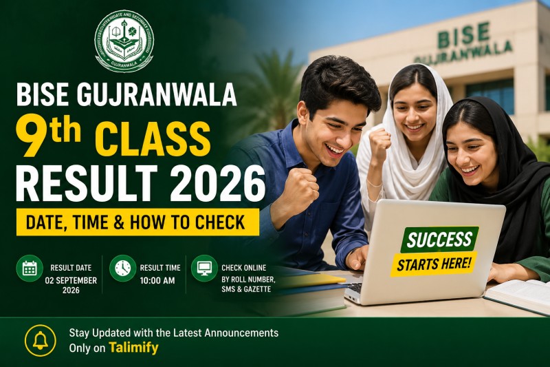 BISE Gujranwala 9th Class Result 2026 – Date, Time & How to Check - Board Results - Talimify