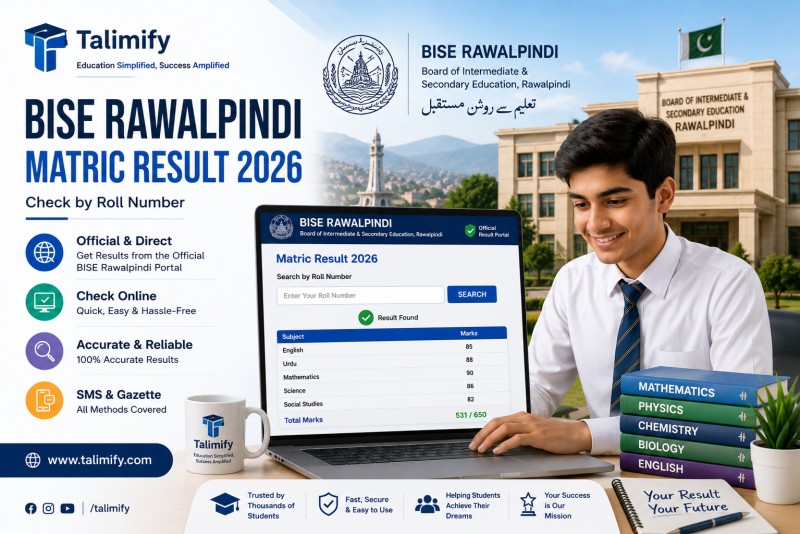 BISE Rawalpindi Matric Result 2026 Check by Roll Number - Talimify Blog