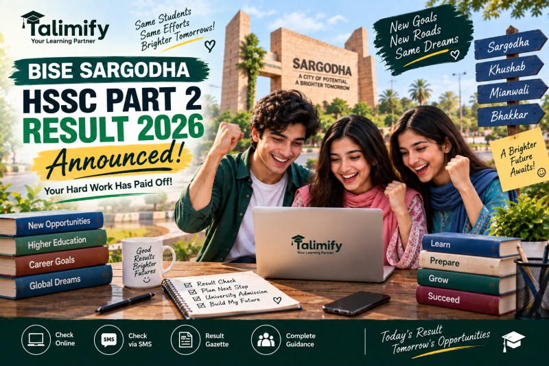 BISE Sargodha 12th Class Result 2026 - Check Result by Roll Number - Talimify Blog